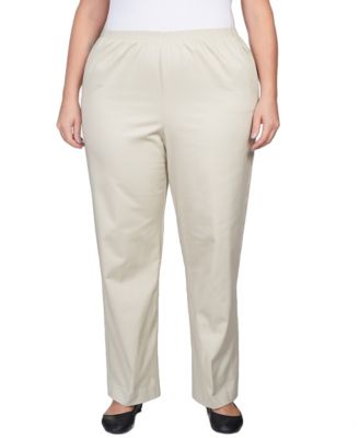 Plus Size Mid-Rise Casual Pants