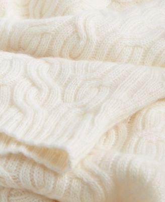 Women's 100% Cashmere Cable-Knit Mock Neck Midi Dress, Macy's Exclusive