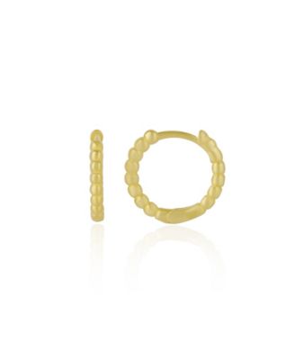 Bead Hoop Sterling Silver Earring