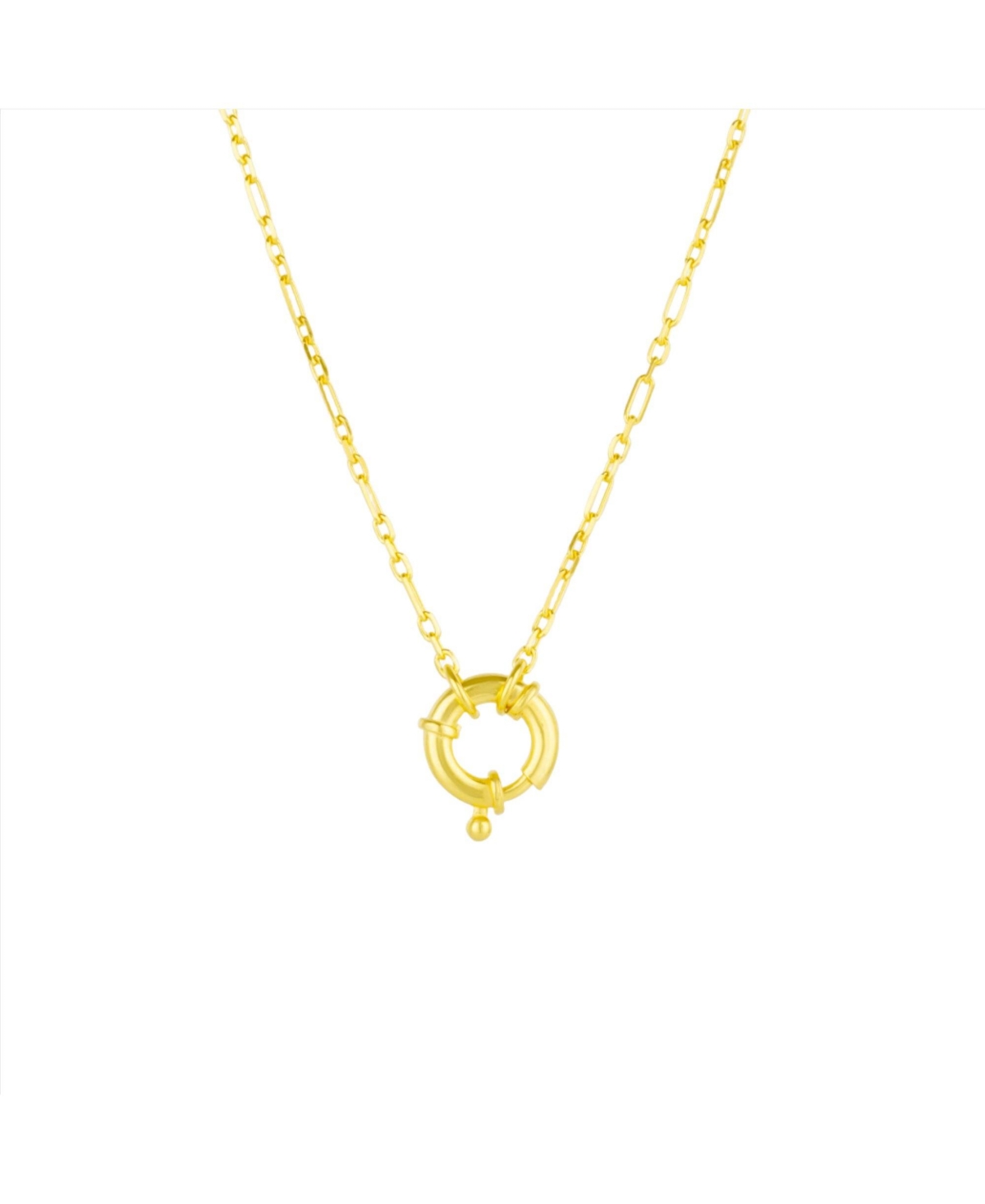 Large Lock Sterling Silver Chain Necklace - Silver