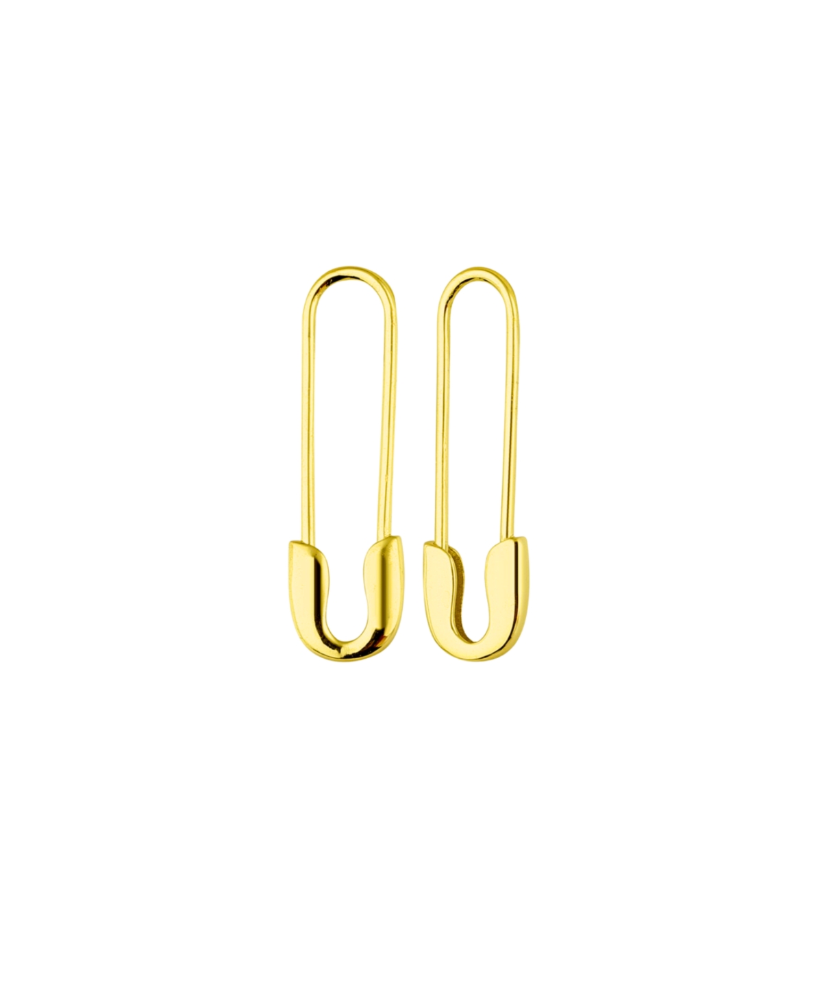 Sterling Silver Safety Pin Earring - Rose gold