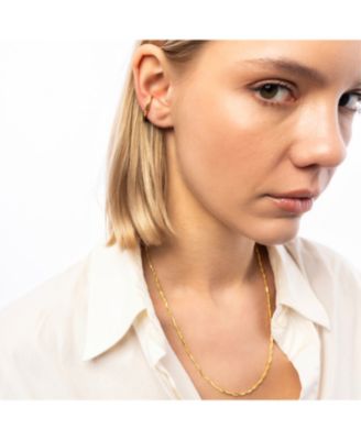 Twisted Beads Sterling Silver Chain Necklace