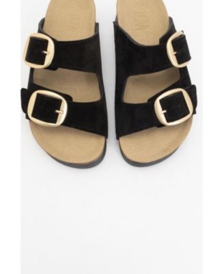 Harbor Suede Leather Two-Strap Sandal (Women)