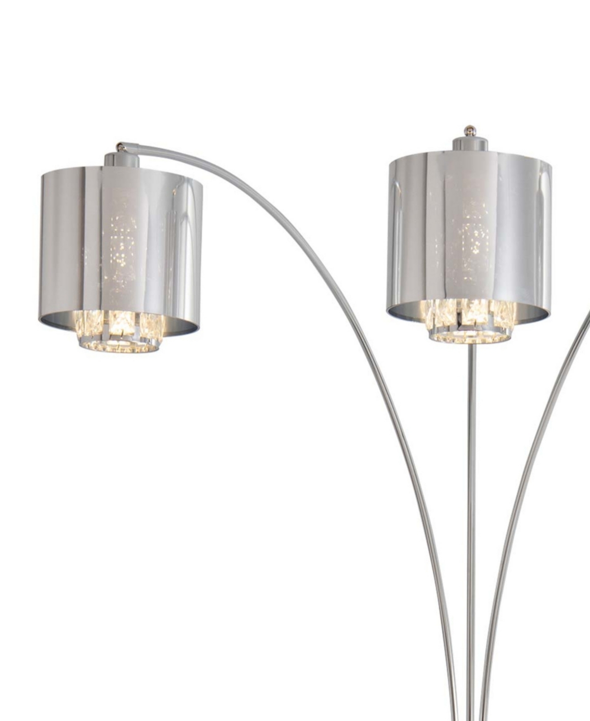 Nova Of California 90" Metal Marilyn 3 Light Arc Floor Lamp In Metallic