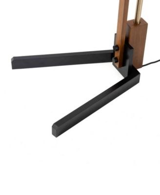 60" Wood Melmar Lucite Arc Floor Lamp