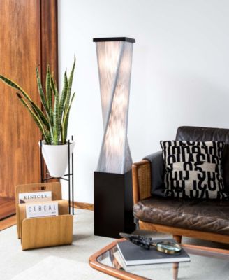 54" Wood Torque String Floor Lamp