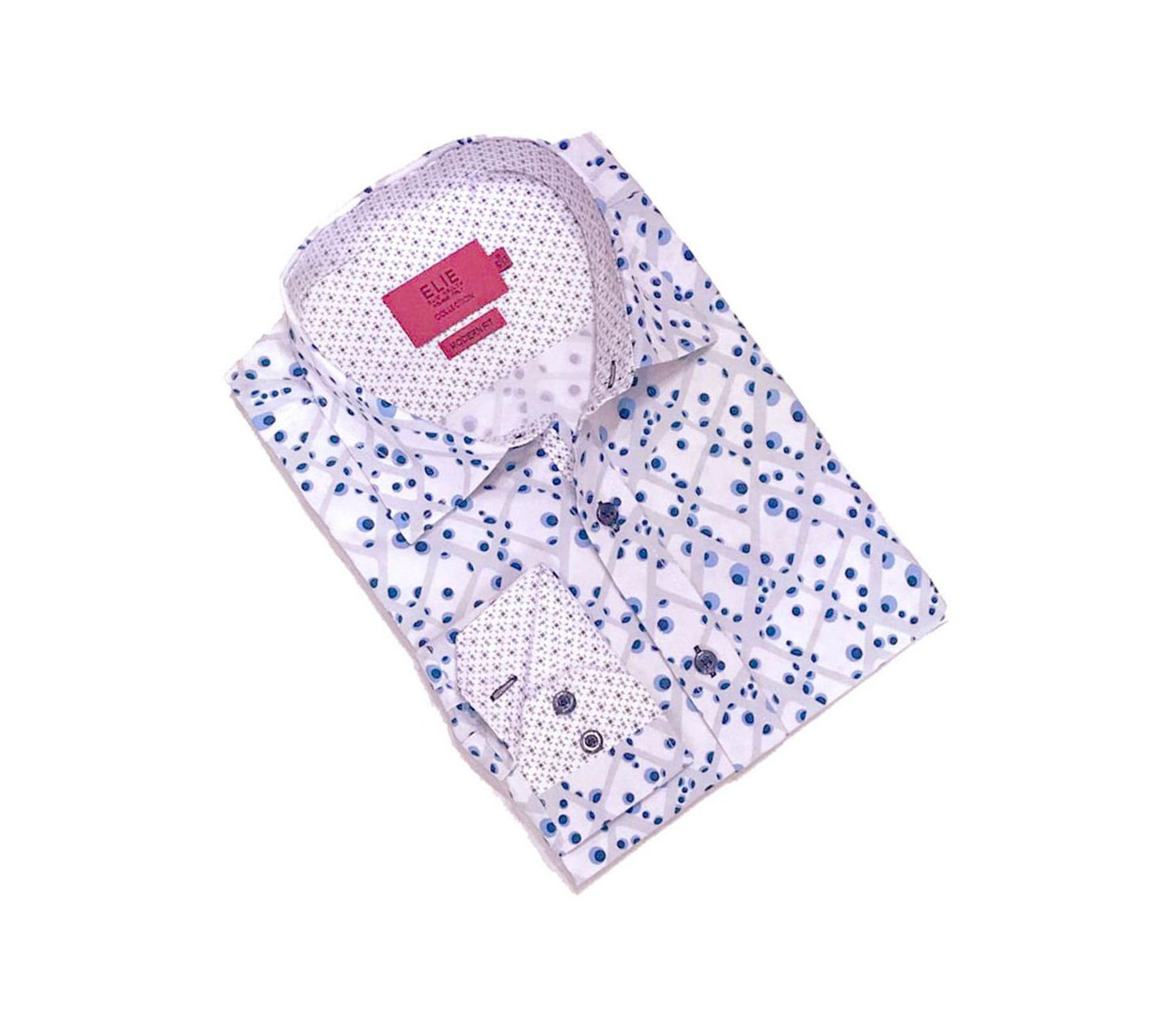 Рубашка Elie Balleh White Slim Fit Dress Button-Down Shirt для мальчиков, цвет: Белый — фото 2