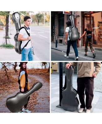 Hard ABS Hardshell with Backpack Straps Dreadnought Acoustic Guitar Case