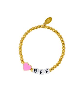 Girls BFF Butterfly / Heart Bead Bracelet Set