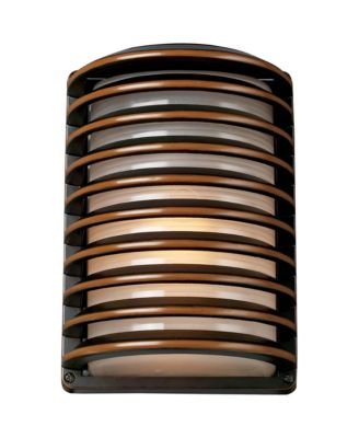 Modern Industrial Outdoor Wall Lights Fixtures Set of 2 Rubbed Bronze 10" Frosted Glass for Exterior House Porch