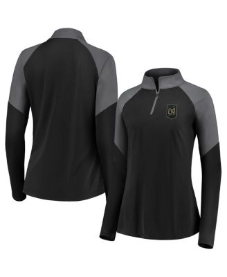 Fanatics - Women's Black LAFC Interlock Quarter-Zip Pullover Hoodie