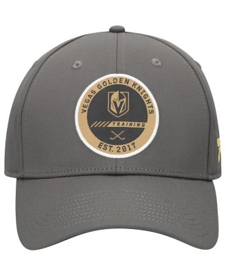 Men's Charcoal Vegas Golden Knights Authentic Pro Training Camp Flex Fit Hat