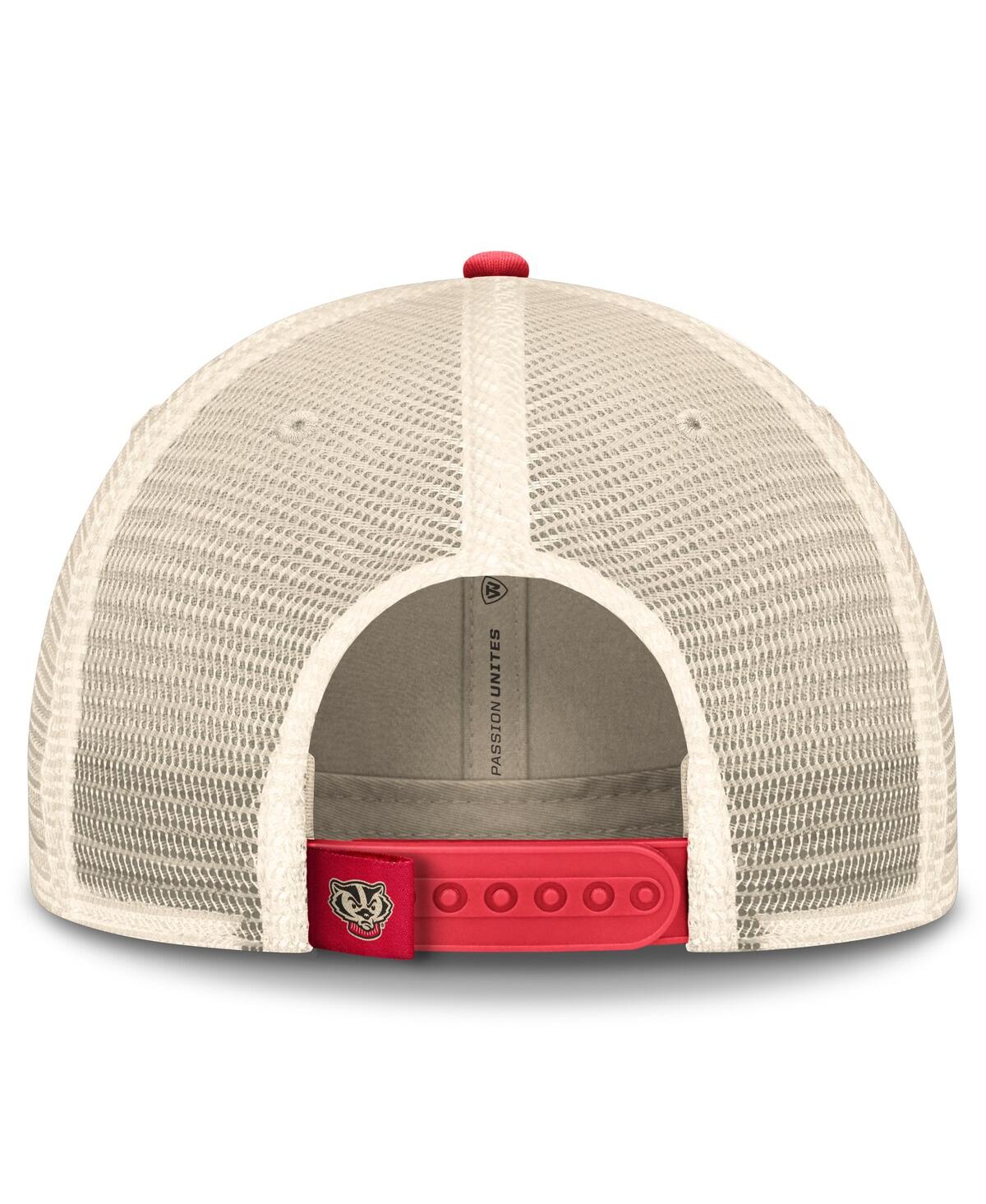 Top Of The World Men's Red/black Wisconsin Badgers Off-road Trucker Adjustable Hat