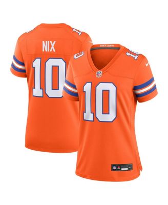 Nike - Women's Bo Nix Orange Denver Broncos Mile High Collection 1977 Throwback Player Game Jersey