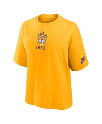 Women's Gold LSU Tigers Legacy Established Boxy T-Shirt