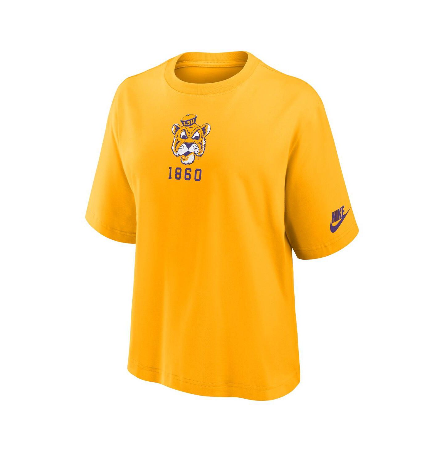 Женская футболка Nike Gold LSU Tigers Legacy Established Boxy — фото 2