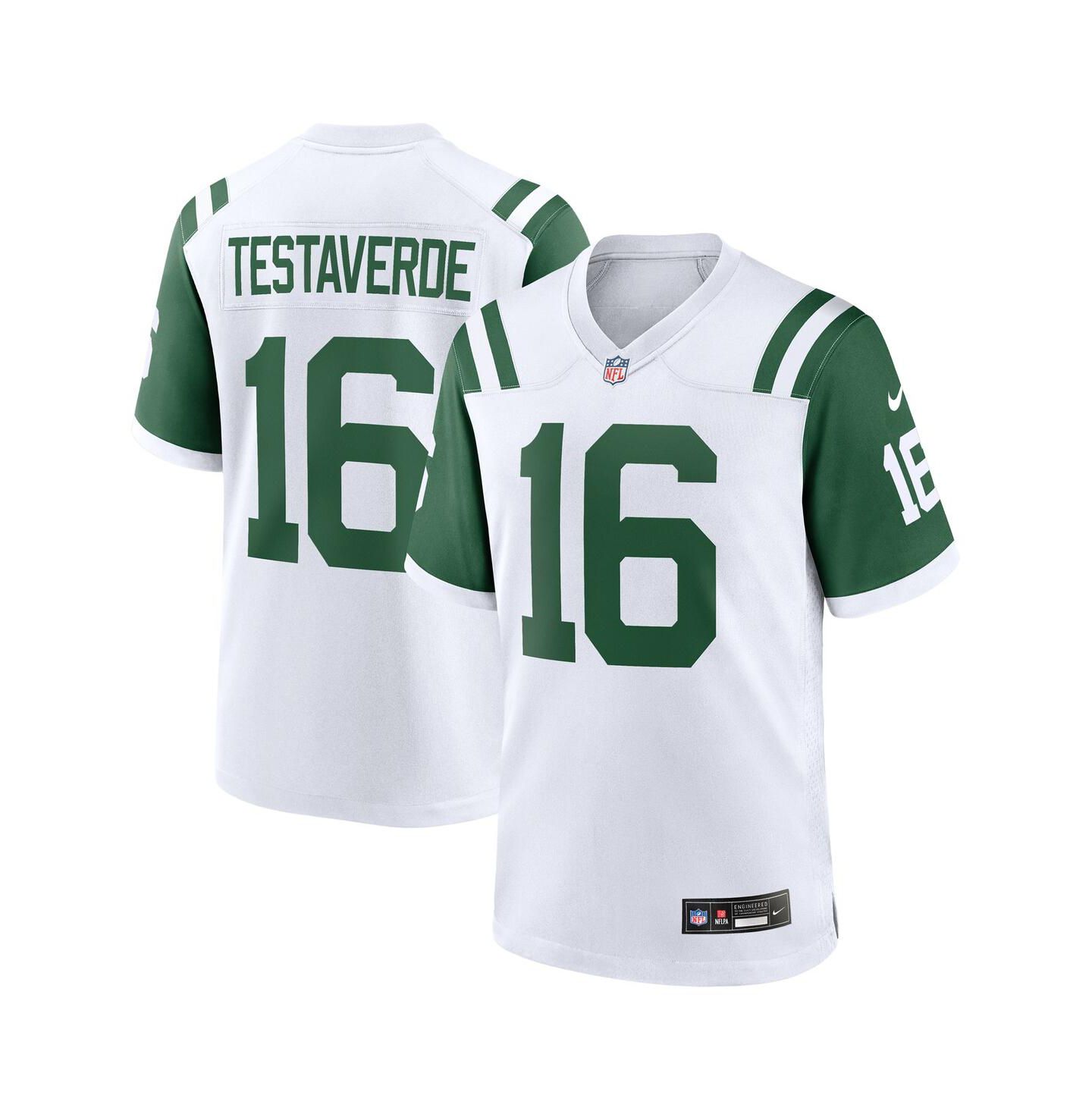 Мужской топ Nike Vinny Testaverde White New York Jets Classic Alternate Retired Player Game Jersey — фото 1