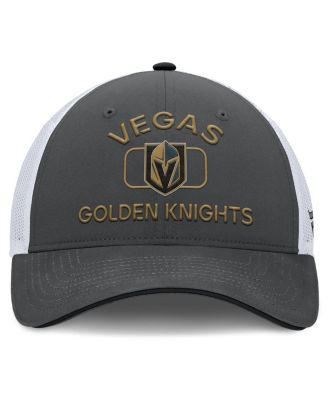 Men's Gray/White Vegas Golden Knights Authentic Pro Rink Trucker Hat