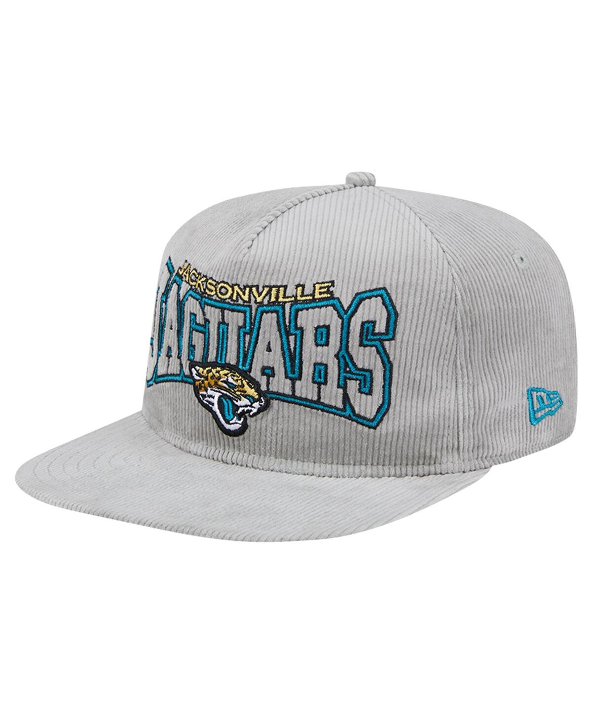 Men's Gray Jacksonville Jaguars Corduroy Golfer Adjustable Hat - Gray