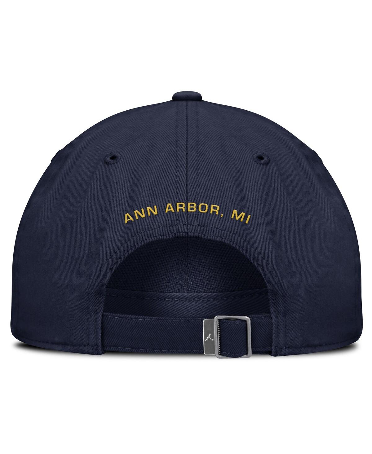 JORDAN MEN'S NAVY MICHIGAN WOLVERINES CLUB ADJUSTABLE HAT 