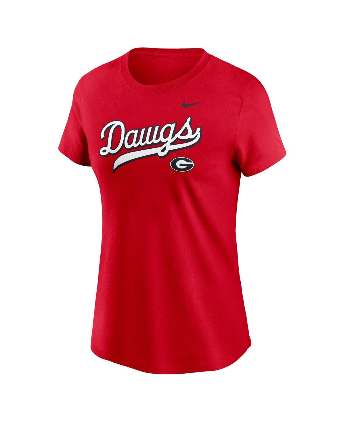 Nike Red Georgia Bulldogs Local Script T-shirt In Red