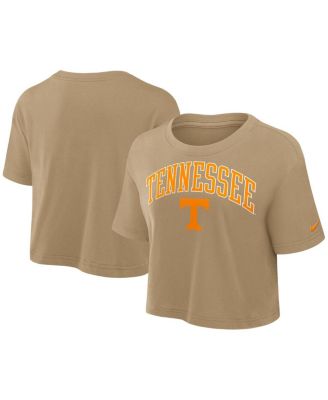 Nike - Women's Tan Tennessee Volunteers Power Pursuit Athletic Prep Arch Performance Cropped T-Shirt