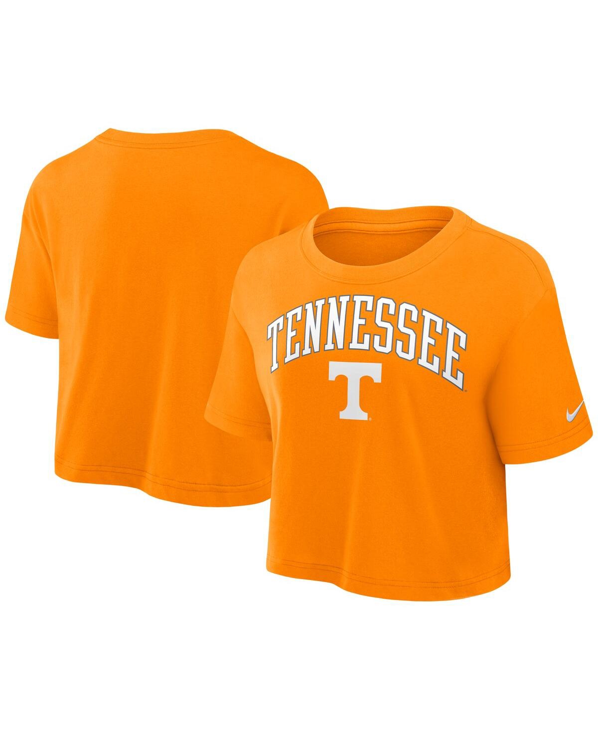 Nike Tennessee Orange Tennessee Volunteers Power Pursuit Athletic Prep Arch Performance Cropped T-sh In Orange