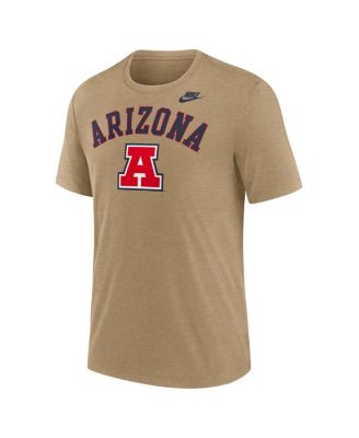 Men's Heather Light Brown Arizona Wildcats Legacy Arch Tri-Blend T-Shirt