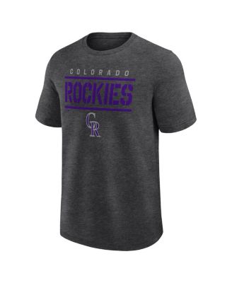 Men's Heather Charcoal Colorado Rockies Top Notch T-Shirt