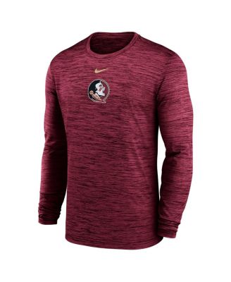 Men's Garnet Florida State Seminoles 2025 Sideline Velocity Performance Long Sleeve T-Shirt