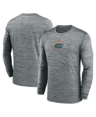 Jordan - Men's Charcoal Florida Gators 2025 Sideline Velocity Performance Long Sleeve T-Shirt