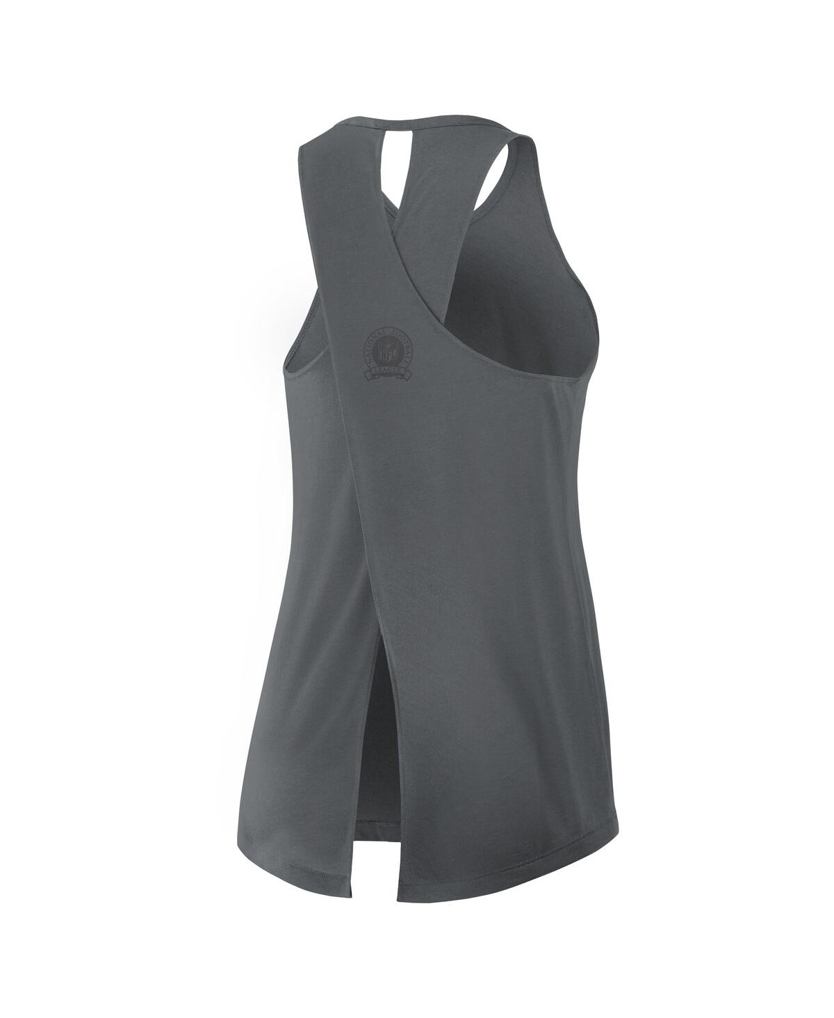 Nike Gray Philadelphia Eagles Glory Crisscross Performance Tank Top In Gray