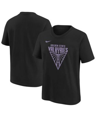 Big Boys and Girls Eclipse Black Golden State Valkyries Essential Logo T-Shirt