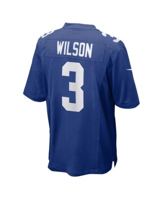 Men's Russell Wilson Royal New York Giants Game Jersey