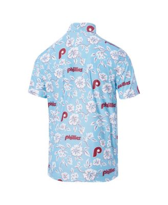 Men's Light Blue Philadelphia Phillies Cooperstown Collection Performance Polo Shirt