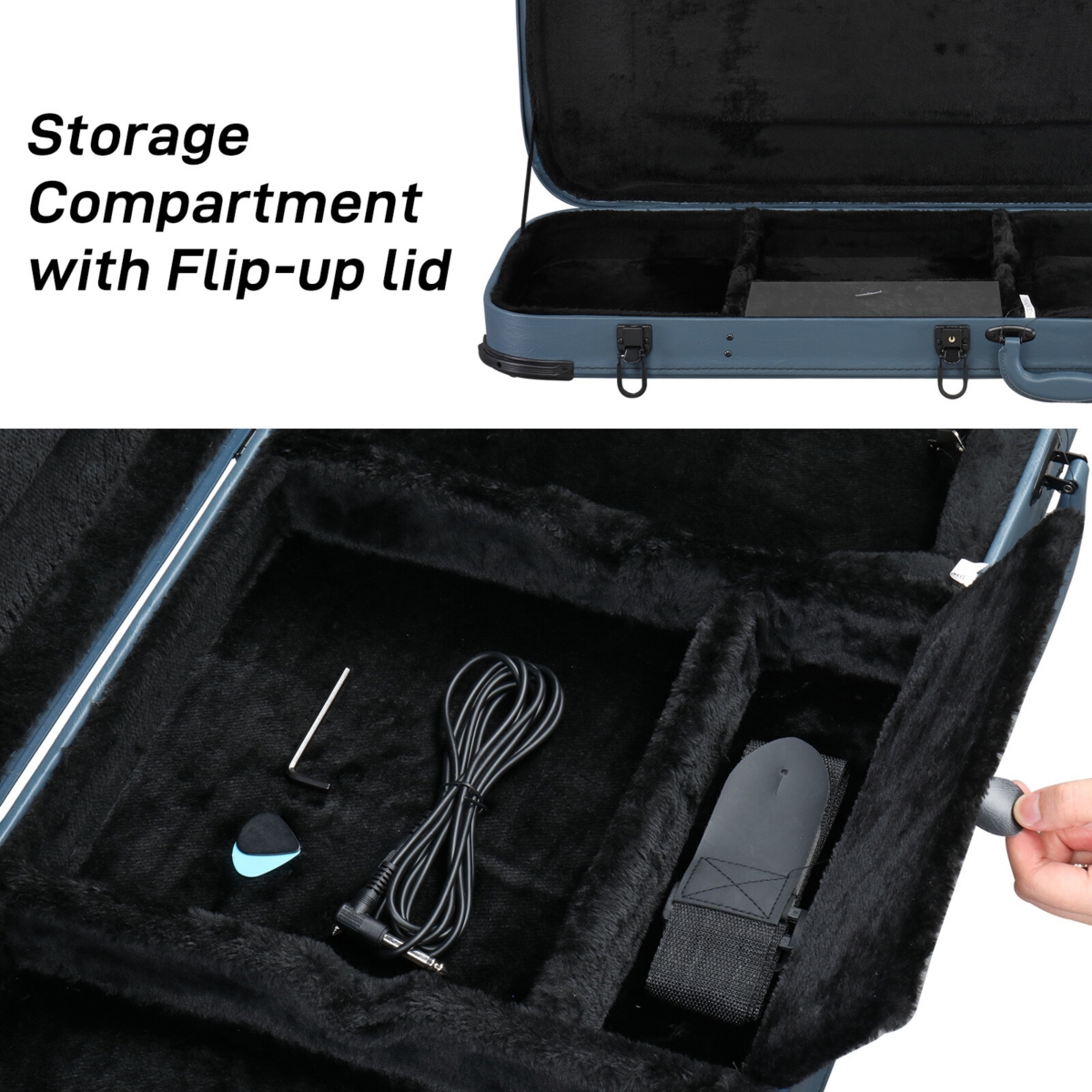 Yescom Electric Guitar Hard Case for Stratocaster St Tele Guitar Hard Shell Lockable