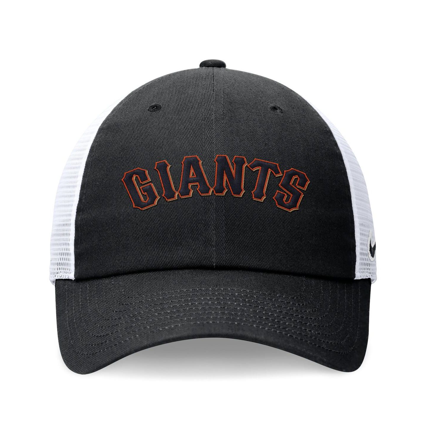Мужская кепка Nike Black San Francisco Giants Wordmark Adjustable Trucker Hat — фото 2