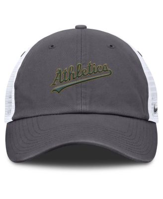 Men's Gray Athletics Wordmark Club Adjustable Trucker Hat