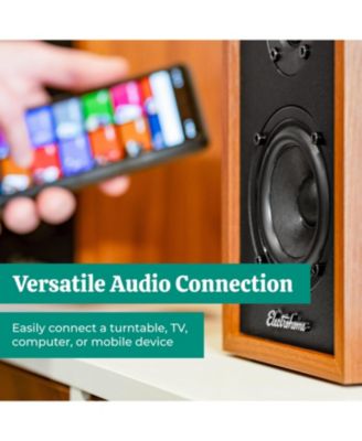 Berkeley 2.0 Stereo Powered Bookshelf Speakers with Built-in Amplifier, 3" Drivers, Bluetooth 5, RCA/Aux