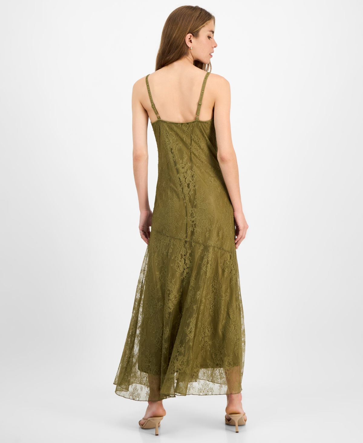 Steve Madden Women's Veera Sleeveless Chantilly Lace Dress In Green
