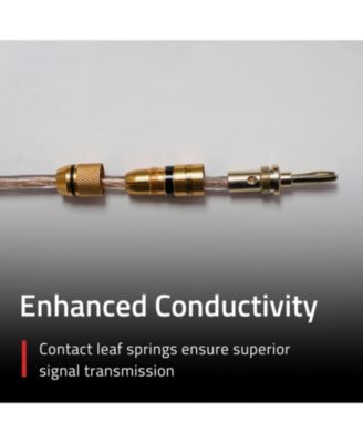Banana Plug 24K Gold-plated connectors 16 to 12 AWG speaker wire for Hi-Fi setup Home Theater and Amplifiers