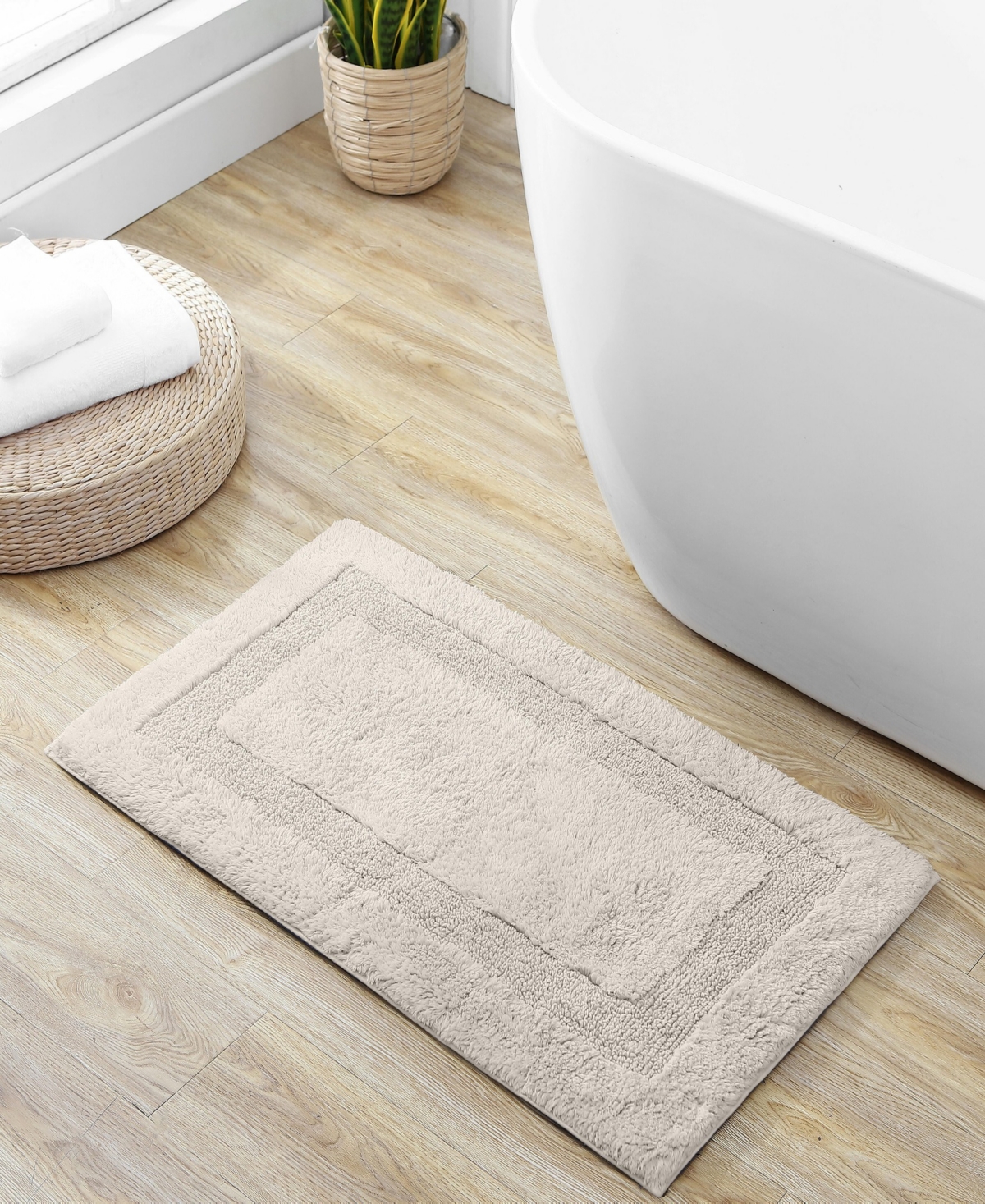Tommy Bahama Home Long Branch Cotton Tufted Reversible Bath Rug, 21" X 34" In Brown