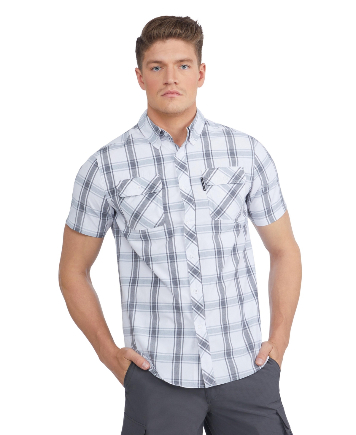 Men's Workwear Short Sleeve Woven Shirt - White