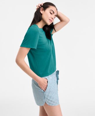 Stripe Seersucker Drawstring Shorts XS-3X, Exclusively for Macy's