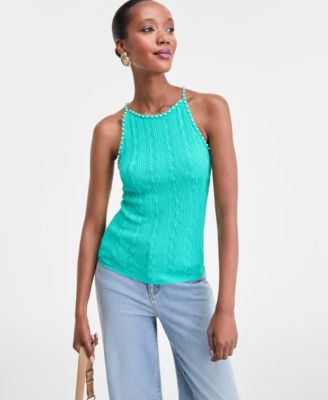 Women's Embellished Knit Camisole, Exclusively at Macy's