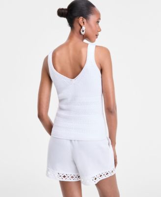 Women's V-Neck Knit Tank Top, Exclusively at Macy's