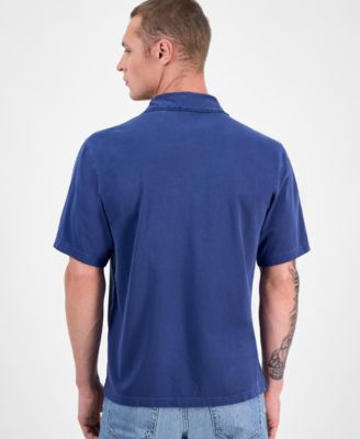 Men's Short Sleeve Washed Button-Front Camp Shirt, Exclusively at Macy's