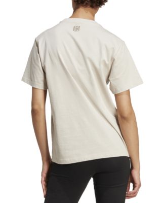 Women's Cotton Animal-Print Logo Crewneck T-Shirt