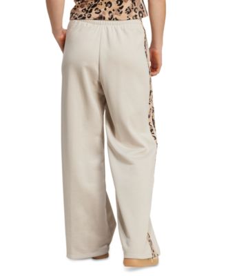 Women's Leopard-Print Stripes Relaxed Wide-Leg Pants