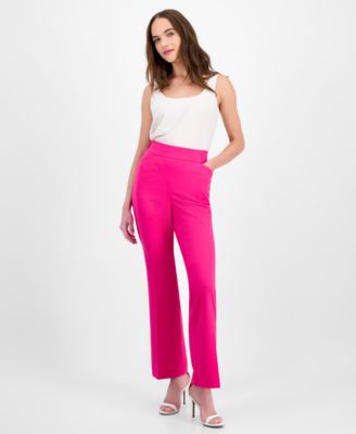 Kasper - Women's High-Rise Pull-On Flare Pants
